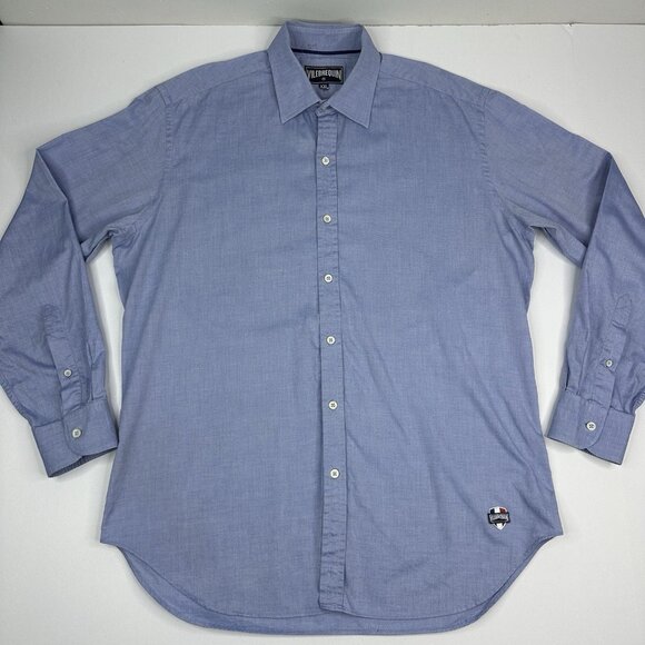 Vilebrequin Men's Blue Long Sleeve Cotton Business Career Work Shirt XXL/C48.25 - Picture 1 of 14